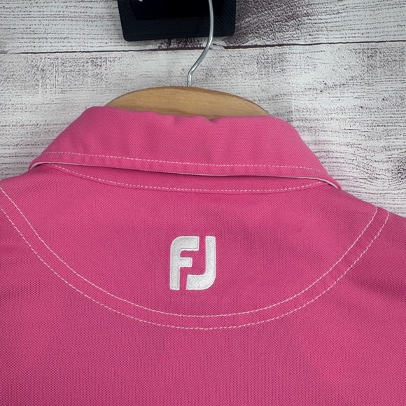 FootJoy Golf Polo Athletic Fit Pink Short Sleeve Golf Shirt‎ Medium Performance - Picture 6 of 8